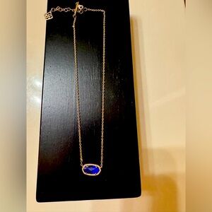 Kendra Scott blue stone silver necklace